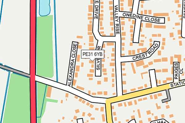PE31 6YB map - OS OpenMap – Local (Ordnance Survey)