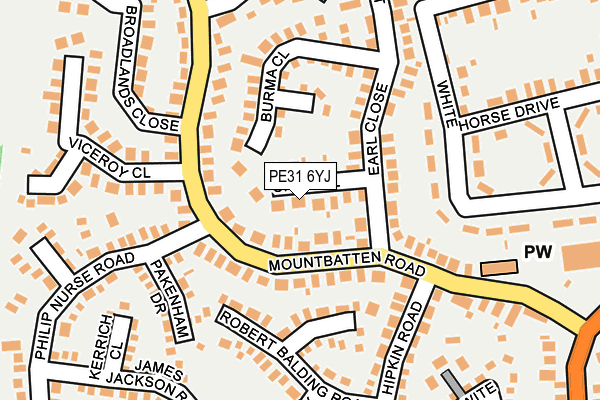 PE31 6YJ map - OS OpenMap – Local (Ordnance Survey)