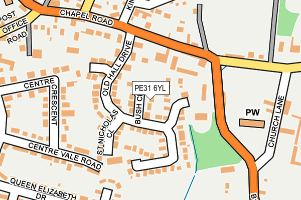PE31 6YL map - OS OpenMap – Local (Ordnance Survey)