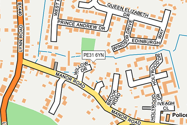 PE31 6YN map - OS OpenMap – Local (Ordnance Survey)