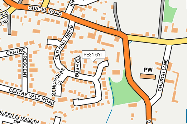 PE31 6YT map - OS OpenMap – Local (Ordnance Survey)