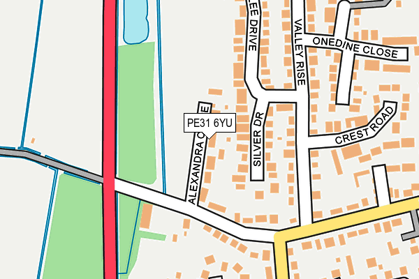 PE31 6YU map - OS OpenMap – Local (Ordnance Survey)