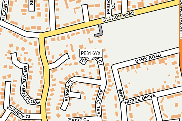 PE31 6YX map - OS OpenMap – Local (Ordnance Survey)