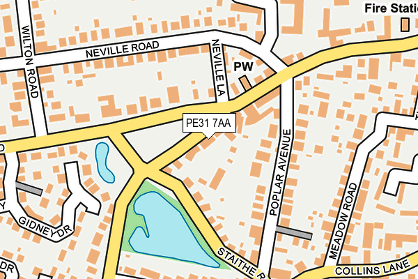 PE31 7AA map - OS OpenMap – Local (Ordnance Survey)