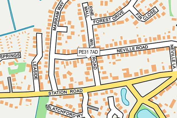 PE31 7AD map - OS OpenMap – Local (Ordnance Survey)