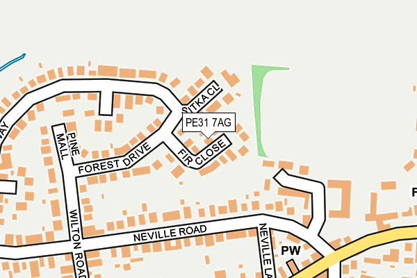 PE31 7AG map - OS OpenMap – Local (Ordnance Survey)