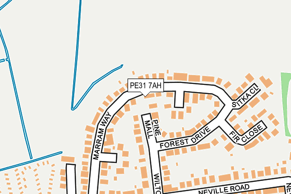 PE31 7AH map - OS OpenMap – Local (Ordnance Survey)