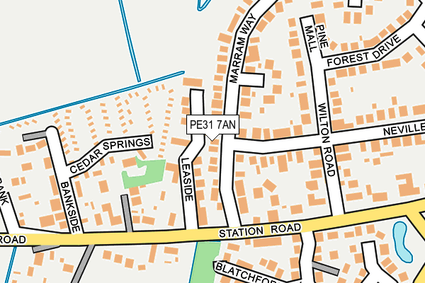 PE31 7AN map - OS OpenMap – Local (Ordnance Survey)