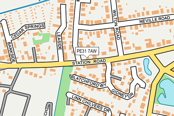 PE31 7AW map - OS OpenMap – Local (Ordnance Survey)