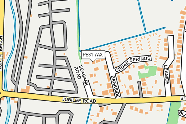 PE31 7AX map - OS OpenMap – Local (Ordnance Survey)