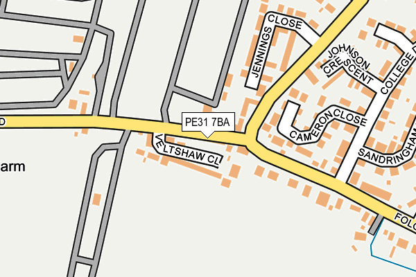 PE31 7BA map - OS OpenMap – Local (Ordnance Survey)
