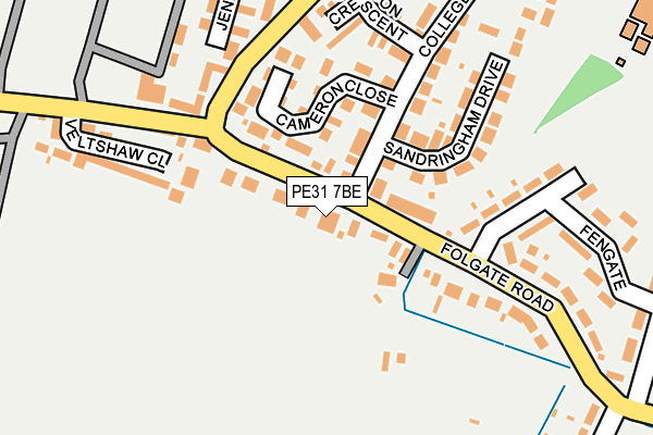PE31 7BE map - OS OpenMap – Local (Ordnance Survey)
