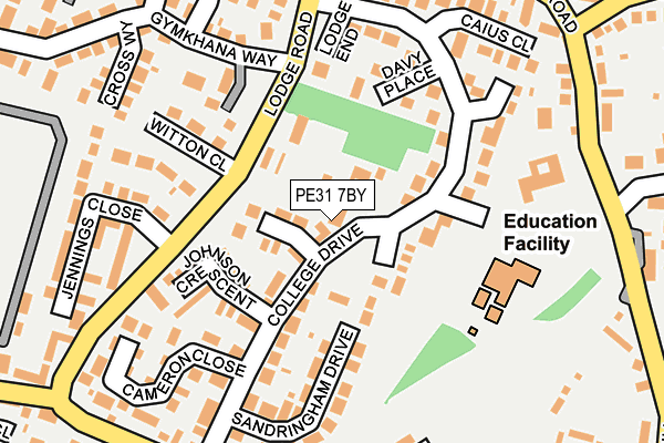 PE31 7BY map - OS OpenMap – Local (Ordnance Survey)