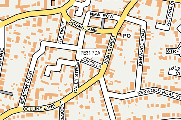 PE31 7DA map - OS OpenMap – Local (Ordnance Survey)