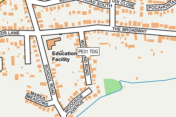PE31 7DG map - OS OpenMap – Local (Ordnance Survey)