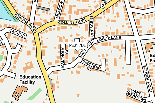 PE31 7DL map - OS OpenMap – Local (Ordnance Survey)