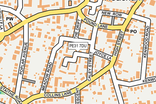 PE31 7DU map - OS OpenMap – Local (Ordnance Survey)