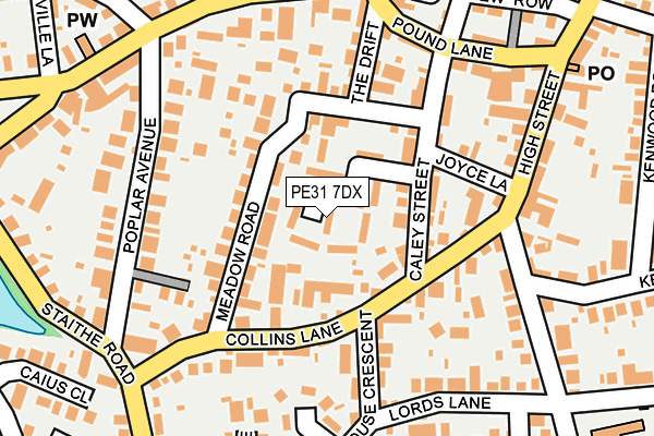 PE31 7DX map - OS OpenMap – Local (Ordnance Survey)