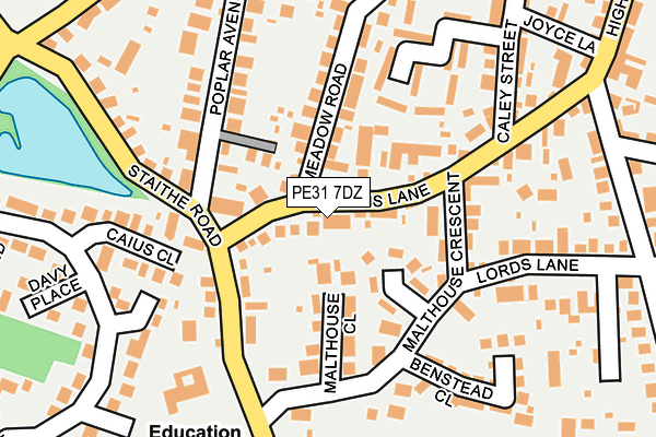 PE31 7DZ map - OS OpenMap – Local (Ordnance Survey)