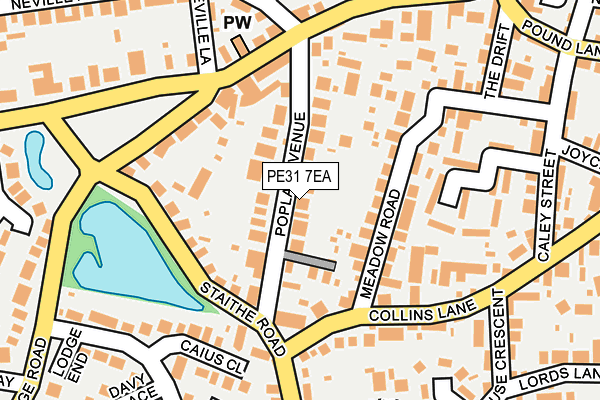 PE31 7EA map - OS OpenMap – Local (Ordnance Survey)