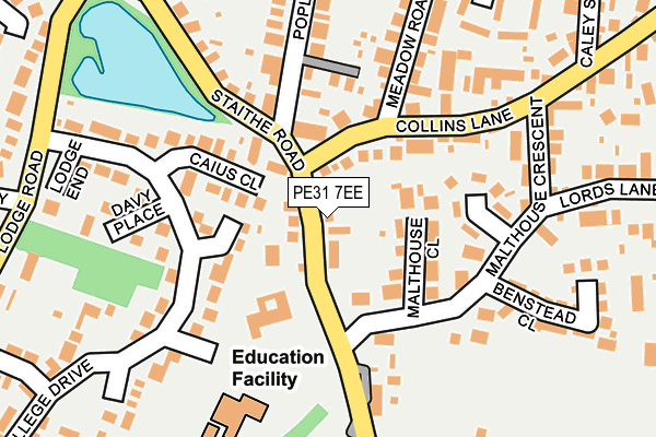 PE31 7EE map - OS OpenMap – Local (Ordnance Survey)