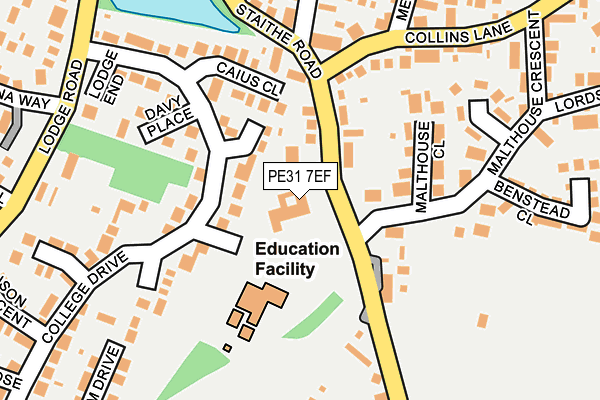 PE31 7EF map - OS OpenMap – Local (Ordnance Survey)