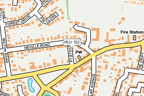 PE31 7EZ map - OS OpenMap – Local (Ordnance Survey)