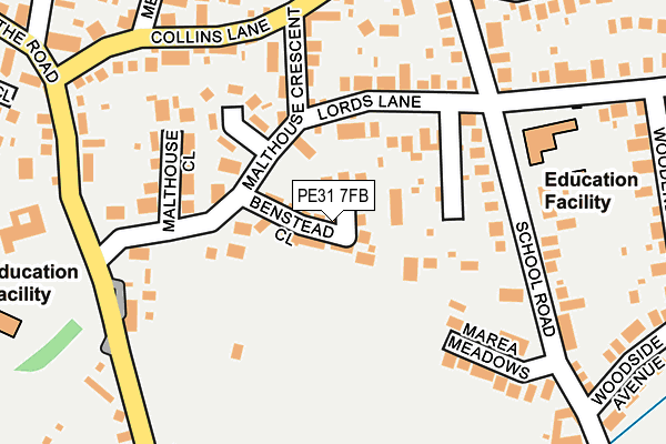 PE31 7FB map - OS OpenMap – Local (Ordnance Survey)