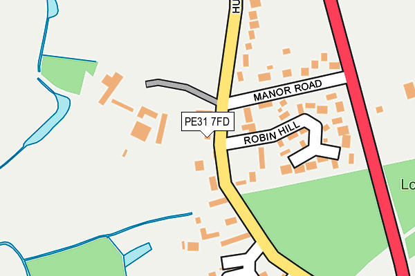 PE31 7FD map - OS OpenMap – Local (Ordnance Survey)