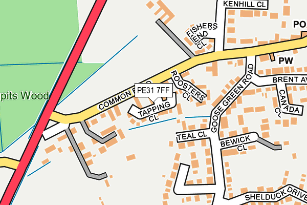PE31 7FF map - OS OpenMap – Local (Ordnance Survey)