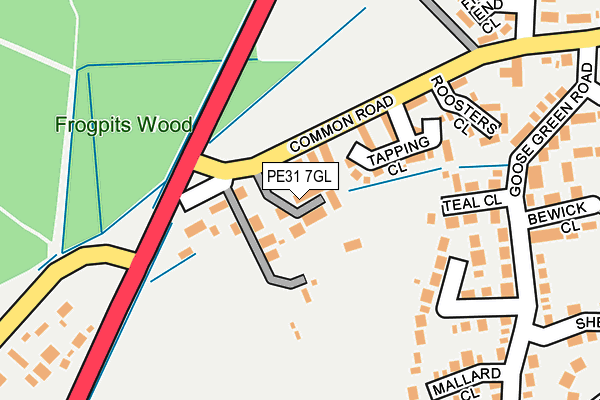 PE31 7GL map - OS OpenMap – Local (Ordnance Survey)