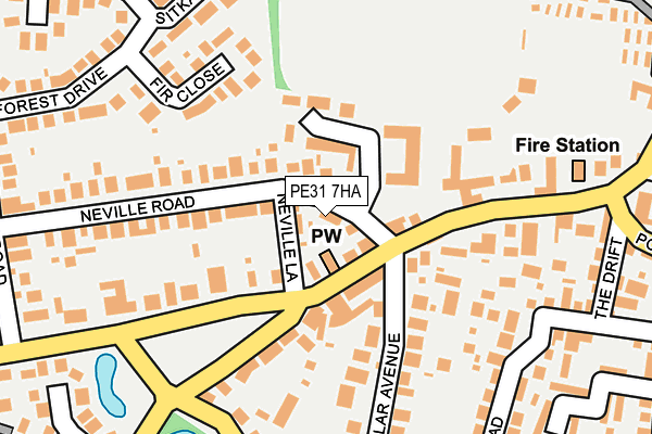 PE31 7HA map - OS OpenMap – Local (Ordnance Survey)