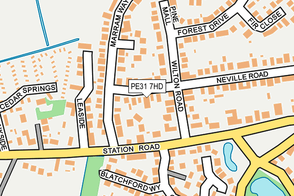 PE31 7HD map - OS OpenMap – Local (Ordnance Survey)