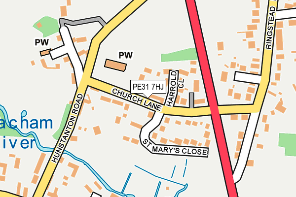 PE31 7HJ map - OS OpenMap – Local (Ordnance Survey)