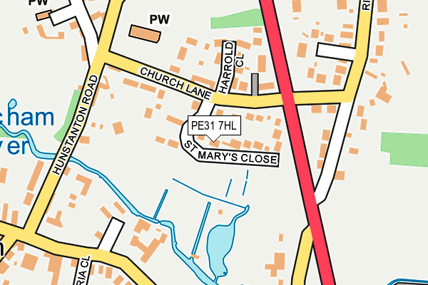 PE31 7HL map - OS OpenMap – Local (Ordnance Survey)