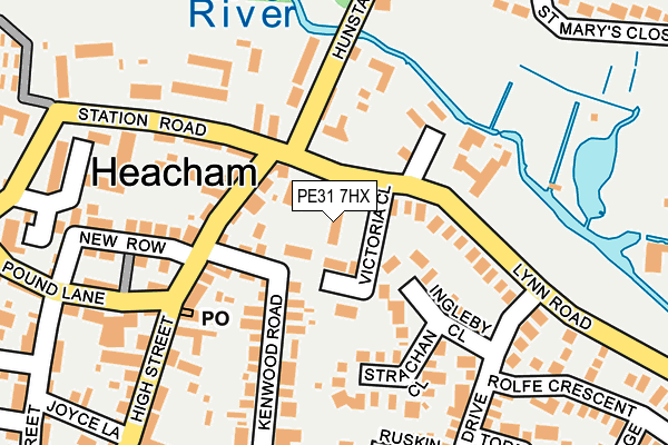 PE31 7HX map - OS OpenMap – Local (Ordnance Survey)