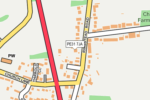 PE31 7JA map - OS OpenMap – Local (Ordnance Survey)