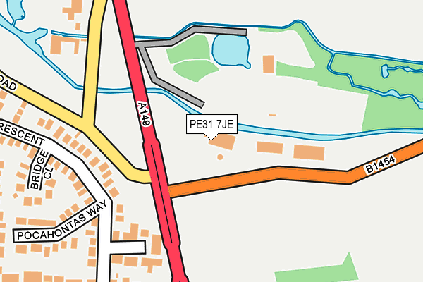 PE31 7JE map - OS OpenMap – Local (Ordnance Survey)