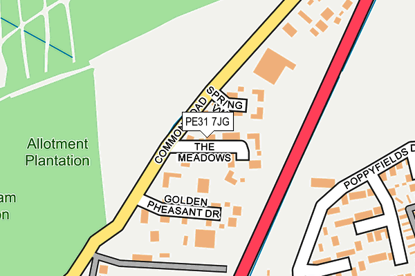 PE31 7JG map - OS OpenMap – Local (Ordnance Survey)
