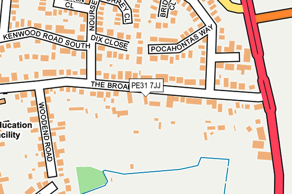 PE31 7JJ map - OS OpenMap – Local (Ordnance Survey)