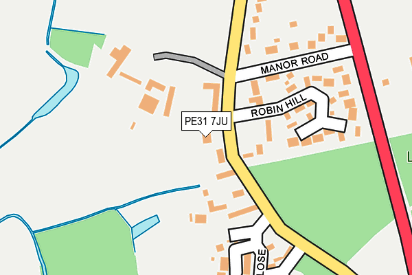PE31 7JU map - OS OpenMap – Local (Ordnance Survey)