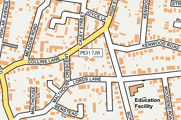 PE31 7JW map - OS OpenMap – Local (Ordnance Survey)