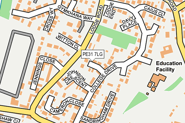 PE31 7LG map - OS OpenMap – Local (Ordnance Survey)