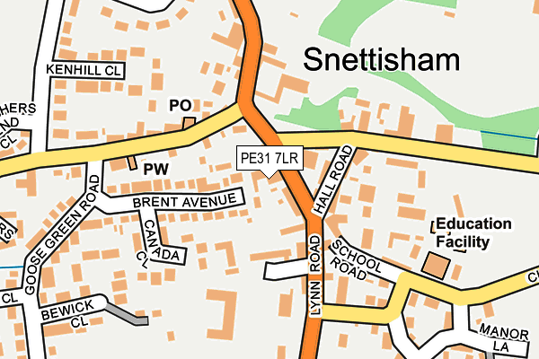 PE31 7LR map - OS OpenMap – Local (Ordnance Survey)