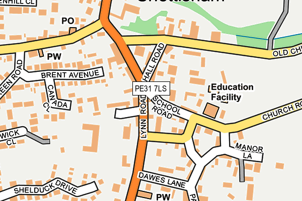 PE31 7LS map - OS OpenMap – Local (Ordnance Survey)