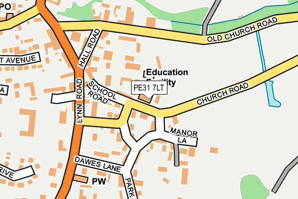 PE31 7LT map - OS OpenMap – Local (Ordnance Survey)