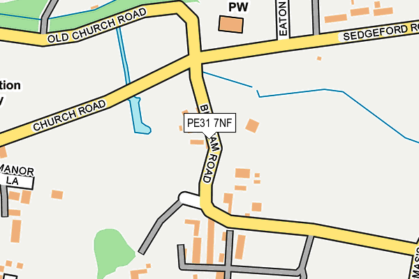 PE31 7NF map - OS OpenMap – Local (Ordnance Survey)