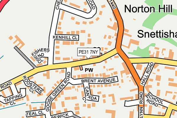 PE31 7NY map - OS OpenMap – Local (Ordnance Survey)