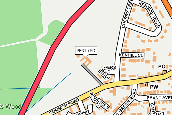 PE31 7PD map - OS OpenMap – Local (Ordnance Survey)