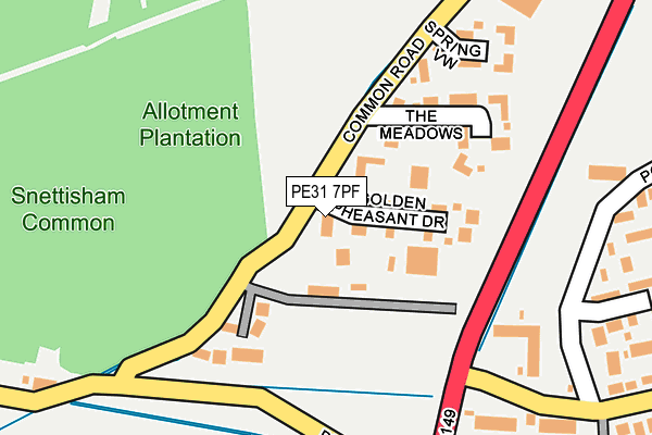 PE31 7PF map - OS OpenMap – Local (Ordnance Survey)